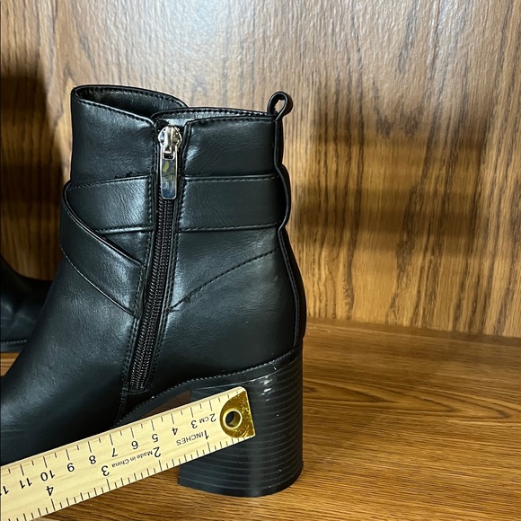 Nine West Black Ankle Booties with Buckle Detail - Picture 4 of 11